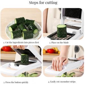 22-in-1 Versatile Bamboo Fruit Vegetable Cutter Customized Size Hand Vegetable