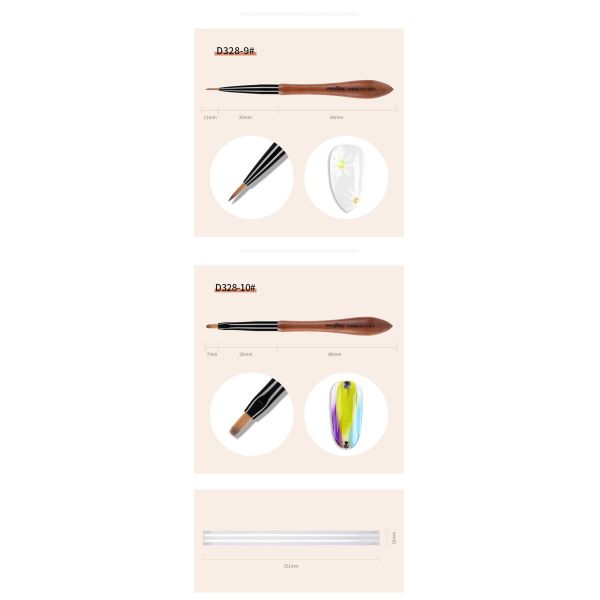 NAIL Art Line Drawing Pen Light Therapy Painting Brush for DIY Manicure Performance