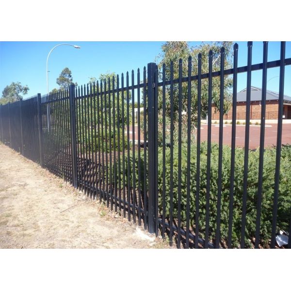 7ft High Tubular Garden Fencing , Spear Top Ornamental Fence Panels