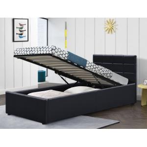 Upholstered Platform Bed with Gas Lift up Storage, Full Size Bed Frame with