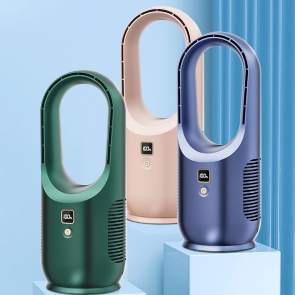 3H-6H Usage Time Battery Operated Desktop Bladeless Fan for Energy-Saving Cooling