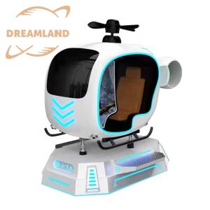 9D VR Helicopter Simulator 280x125x220cm Indoor Amusement Ride