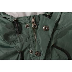 Lightweight Olive Green Polyester Childrens Parka Coats For Winter