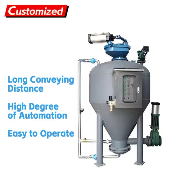 custom Industrial Powder Granule Storage Tank Pump Continuous Lifting Vacuum Pumping Pneumatic Feeder Conveyors Control System