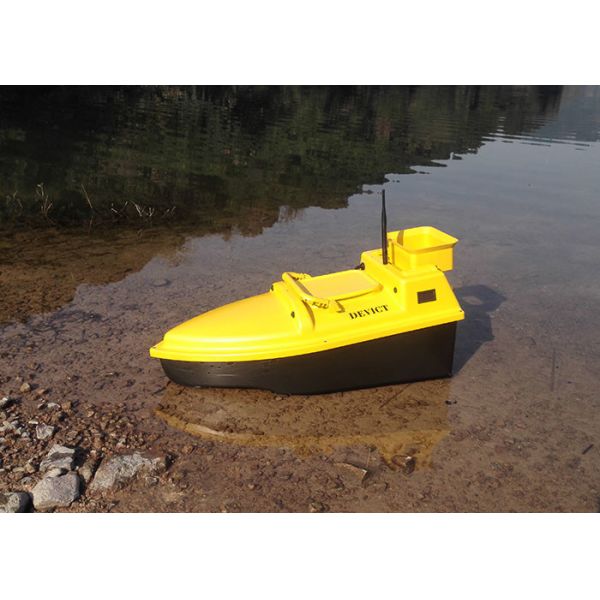 Radio controlled bait boat DEVC-103 yellow DEVICT battery rc model