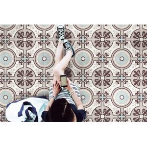 Beige and Blue Antibacterial Ceramic Rustic Tile 200x200mm