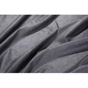 Coating Grey Faux Suede Fabric Polyester , Elastic Faux Microsuede Fabric
