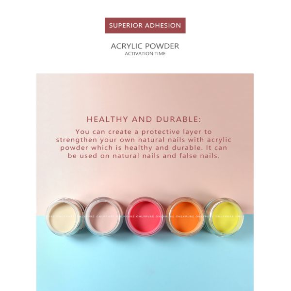 10G Acrylic Nail Set No Lamp Needed for Faster Drying MSDS Certified Hundreds of Colors UV Crystal Colored