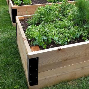 Raised Garden Bed Corner Steel Brackets for Heavy Duty and Sturdy Gardening