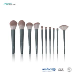 Nylon Hair BSCI Aluminum Ferrule Cosmetic Brush Set 10pcs