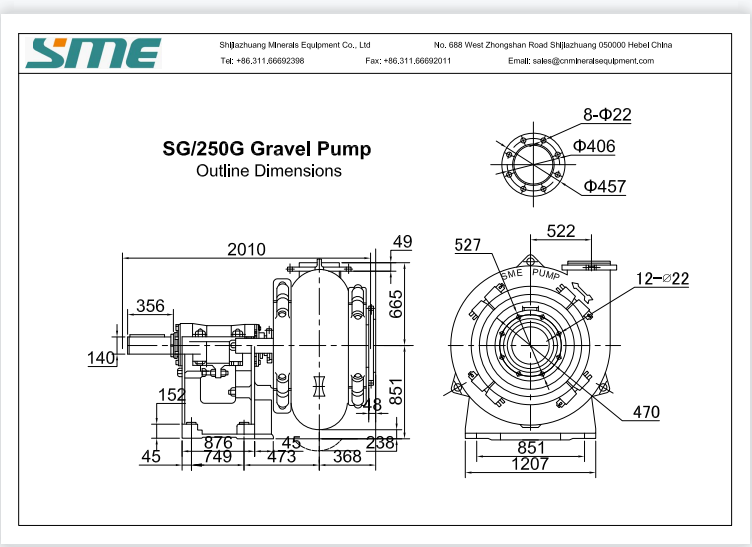 12/10G-G 10 Inch Wear Resistant Sand And Gravel Dredge Pump Using For Sand Pumping