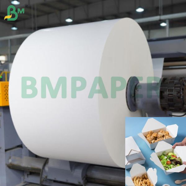 Buy 270g+ 15g 1S PE White Lunch Paper Board For Take Away Boxes Food Grade 900mm at wholesale prices