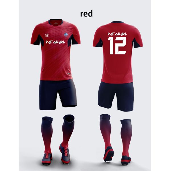 High quality Polyester Material Cheap accept custom Soccer Uniform men Set referee uniform soccer