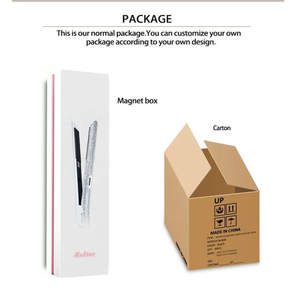 Gorgeous Rhinestone Nano Titanium Hair Straightener 1 Inch Dual Voltage