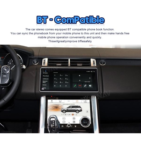 Viknav Car Radio For Land Rover Range Rover Sport L494 (2013-2017) 12.3 inch Rotating GPS Stereo Navigation Multimedia
