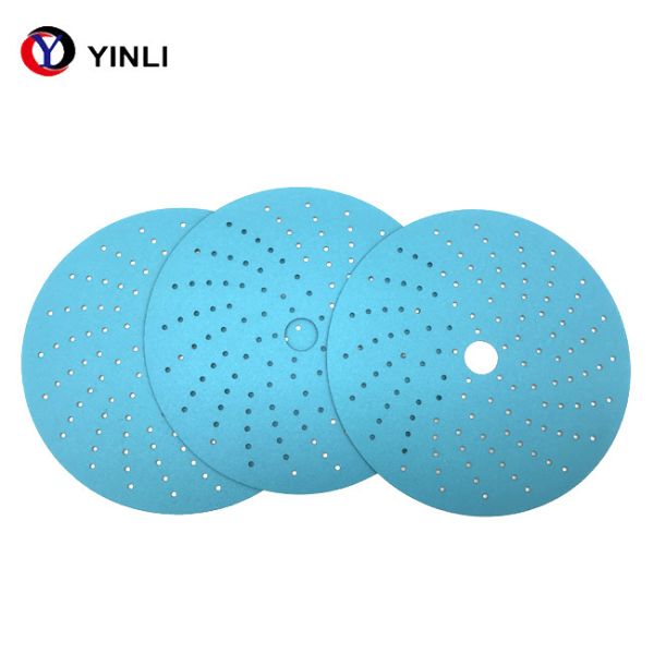 Buy Blue Automotive Ceramic Abrasive Sanding Disc Paper Porous Multiholes at wholesale prices