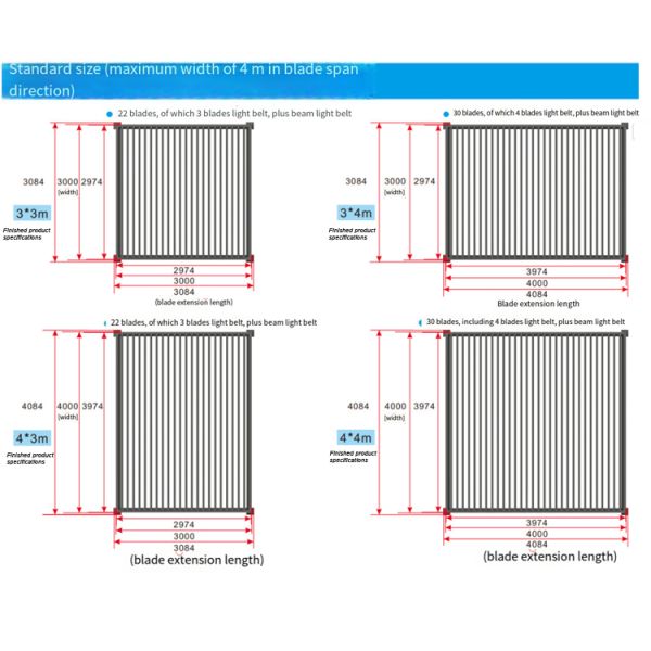 Aluminum Alloy Electric Tilting Louver Pavilion Outdoor Patio Gazebo Villa Garden Sun Room Gazebo