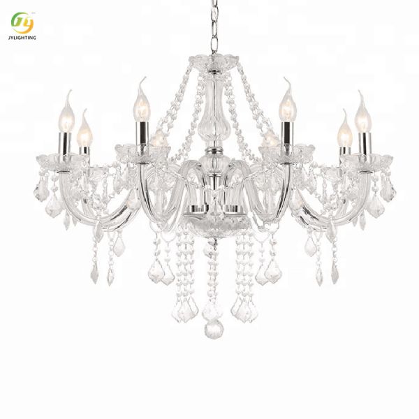 JYLIGHTING European Style Living Room Bedroom Dining Room Home Candle Glass Modern Pendant Light