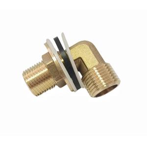 Quality 1/2'' Lead Free Brass 90 Degree Elbow With Wide Flange Brass Tap Back Nuts for sale