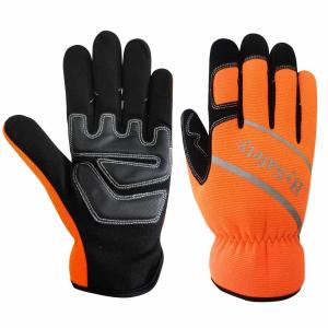 Quality Dexterity HI Visible Safety Gloves Level 5 Mechanic Tool Gloves for sale