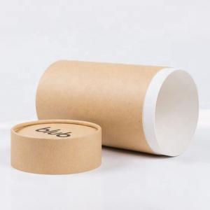 Eco Friendly Kraft Paper Tube Packaging / Paper Cylinder Container Disposable