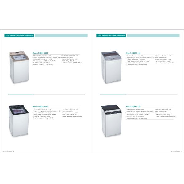 8kg Plastic Cover Top Load Clothes Washer With Grey Color Pump Two Waterfalls