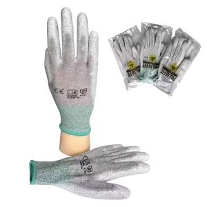 Dust Free PU Coated ESD Palm Fit Anti Static Gloves