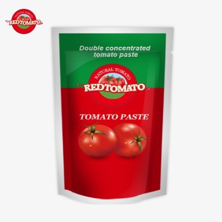 Stand-Up Pouch Of Double-Concentrated Tomato Paste, 80g, Purity Ranging From 30%