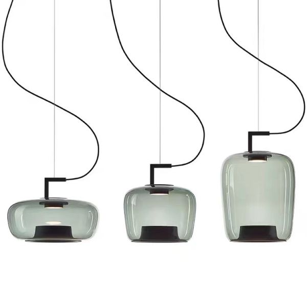 New Amber Glass led Home Design Pendant Lamp For Dinning Room