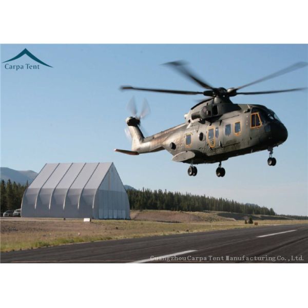 Curved Aluminum Aircraft Hanger 25m By 40m For Warehouse Wind - Resistant