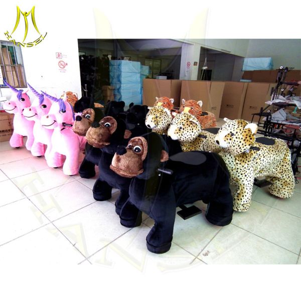 Buy Hansel wholesale ride on battery operated kids baby car ac power socket inlet with rocker plush motorized animals at wholesale prices