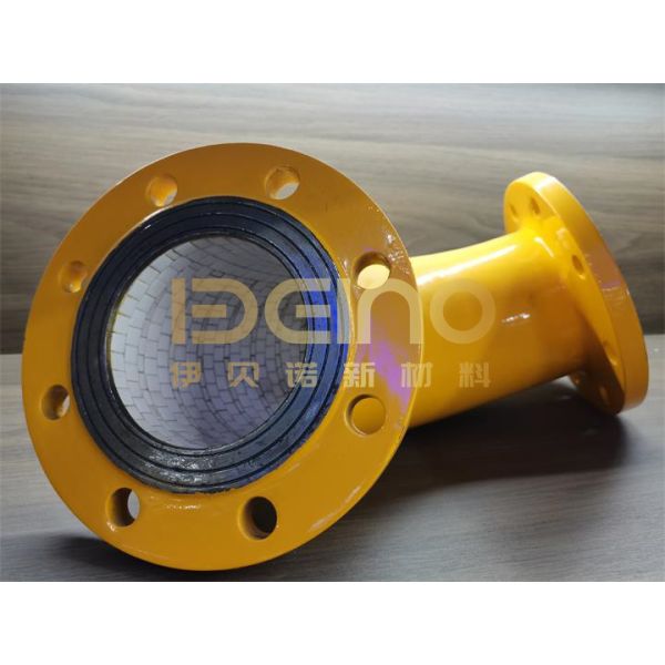 Wear resistant ceramic lined elbow for Power and Steel Industries