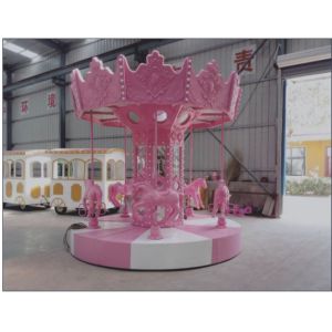 Children Carousel Ride 10 Seats Luxury Style FRP Material Good Stability