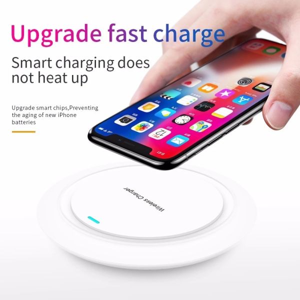 Lighting Qi Wireless Charging Station 5mm Portable Charger Cell Phone Charging Pad