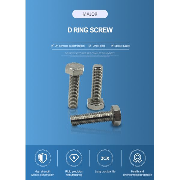Stainless Steel Hex Bolts DIN 933 SS304 Passivated Finish ISO4017 DIN933 M3 M4 M5 M6 M8