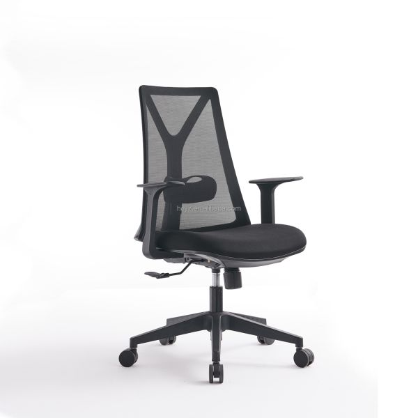 Metal Type Stainless Steel Office Computer Chair with Lumbar Support and Revolving Design