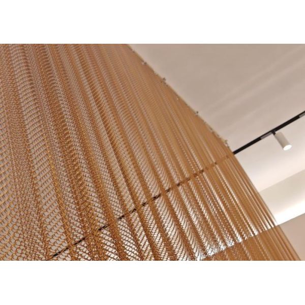 Decorative Metal Mesh Curtains Good Flexibility Semi-transparent For Your High-class Decorative Purpose