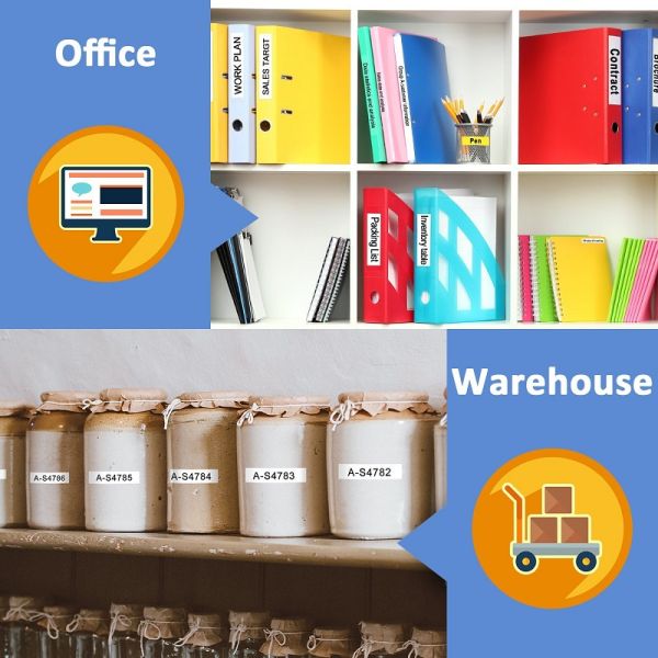 Plastic P Touch 12mm Wide Brother Printer Tape Cassette TZ-211 Black And White