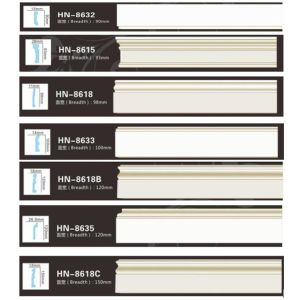 Chinese Carved Lightweight Beautiful Flowers PU Moulds Polyurethane Foam Crown
