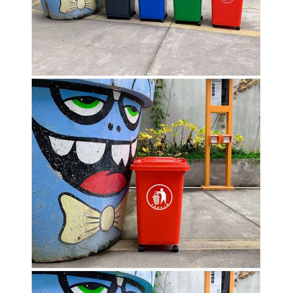 Outdoor Environmental protection Household Kitchen Large square Sanitation Commercial Plastic Classification Bucket with Lid