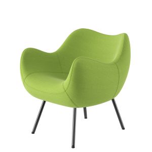 Upholstered Version Fiberglass Arm Chair RM58 Soft Abrasion Resistance