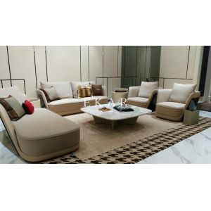 Contemporary Design Square White Marble Coffee Table W001H1