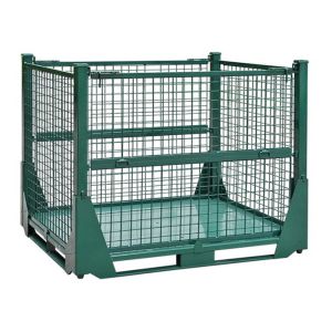 Four Sided Welded Wire Mesh Pallet Cage Industrial Stillages Container