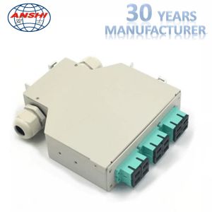 Cold Rolled Sheet Fiber Distribution Box LC SC FC ST 6 - 12 Ports Electrostatic