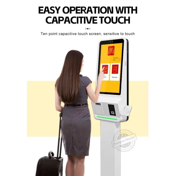 21.5" 24" 27" 32" Self Service Payment Kiosk Max Resolution 1920*1080 Digital Restaurant Menu Display