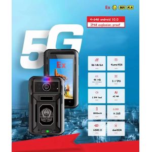 5G Body Worn Camera with Android 10 System and 1.5W Spotlight/Floodlight LED