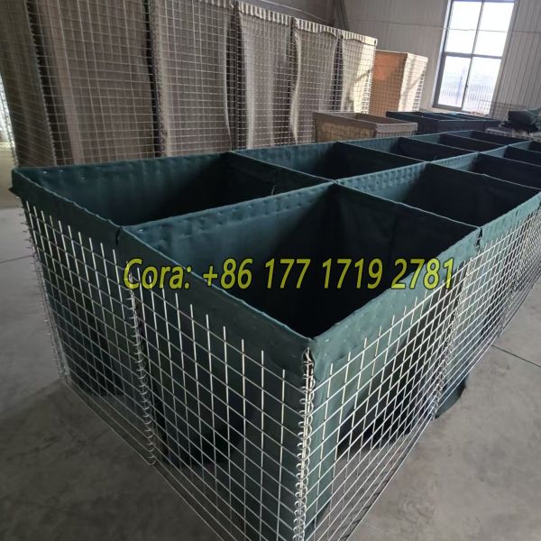 Buy Anti Rust 4.0mm Galvanized Welded Gabion Box Lined Geotextile Cloth For Defensive Barrier Sand Filled Bastion Wall at wholesale prices