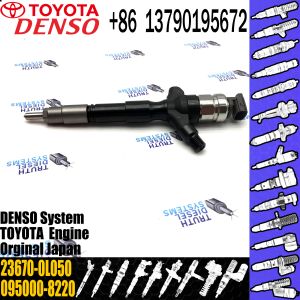 1KD Engine TOYOTA Fuel Injector 23670-0L050 095000-8220 Common Rail Injector