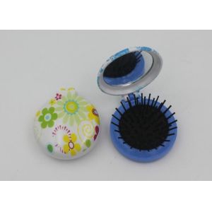 Elegant Travel Hanging Collapsible Hair Brush / Compact Mirror Brush