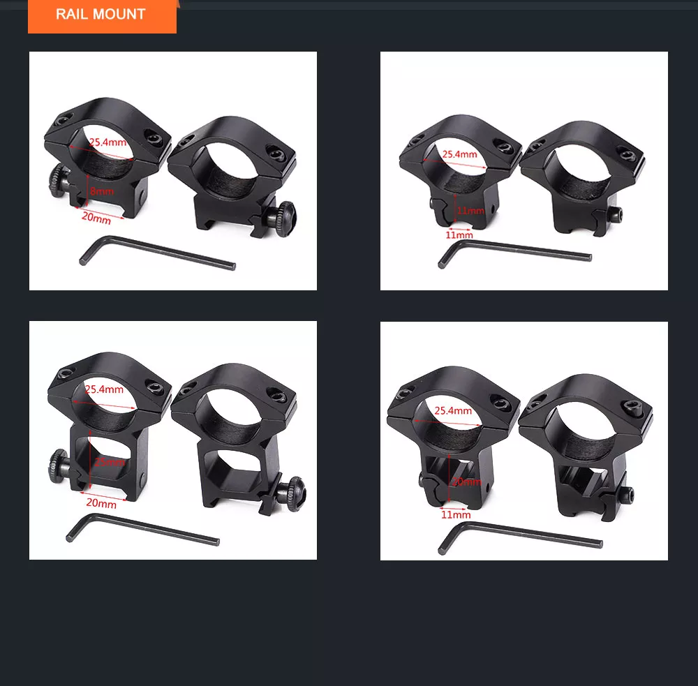 Archery Spotting 1.57'' Objective Air Rifle Scopes 3-9X40 For Outdoor Activities